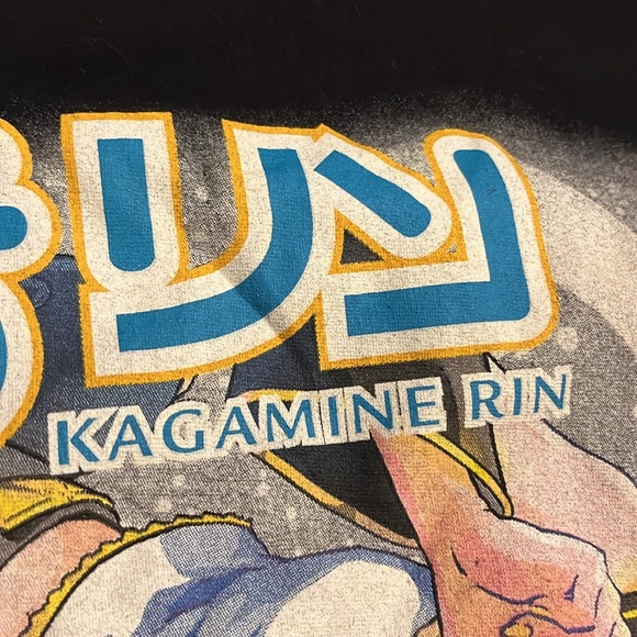 Kagamine Rin Hatsune Miku T-Shirt Graphic Tee Anime Black size LG - Picture 5 of 11